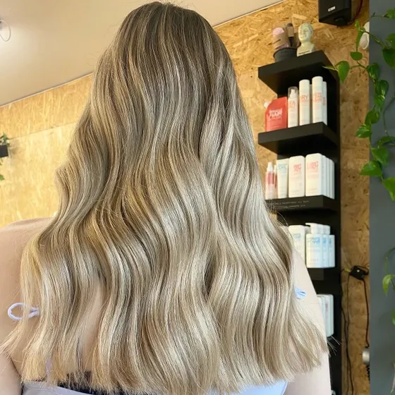 Soft, lived-in blonde balayage