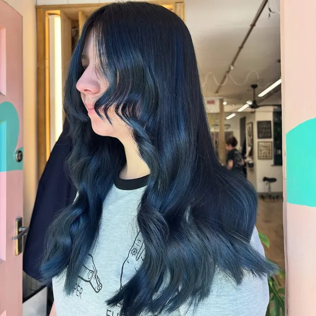 Deep ocean-blue vivid colour