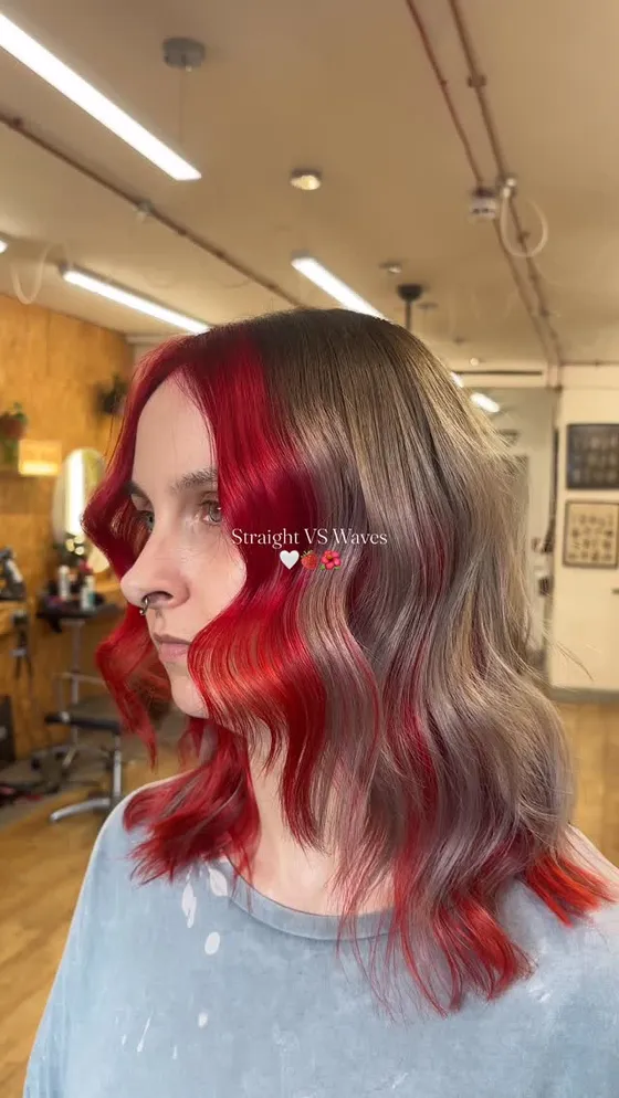 Glossy, conditioned curls after an Olaplex treatment